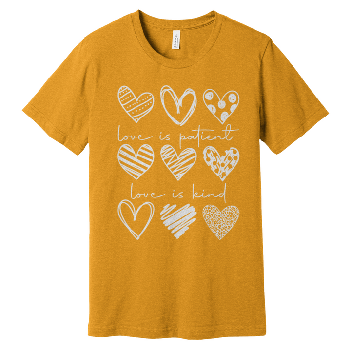 Heart Pattern Heathered Tee