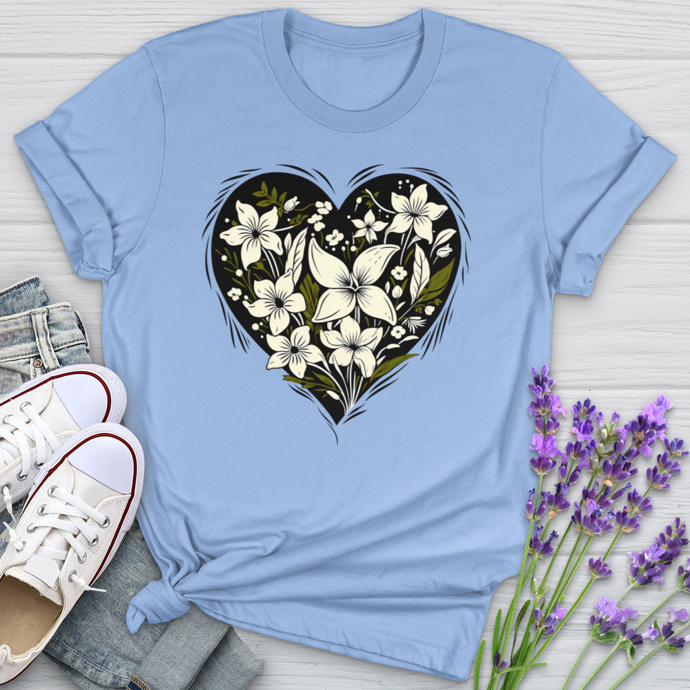 Heart Shape Flower Softstyle Tee