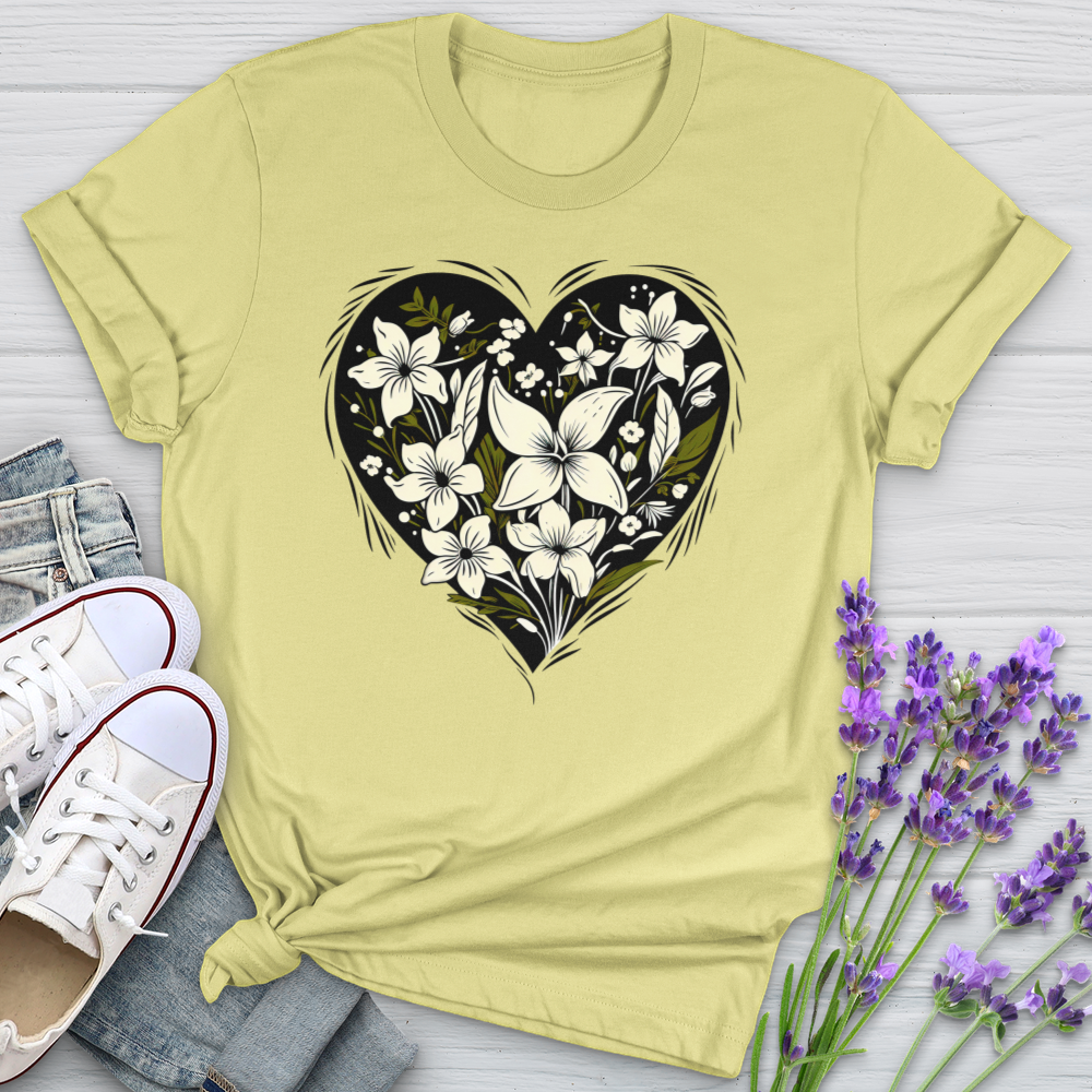 Heart Shape Flower Softstyle Tee