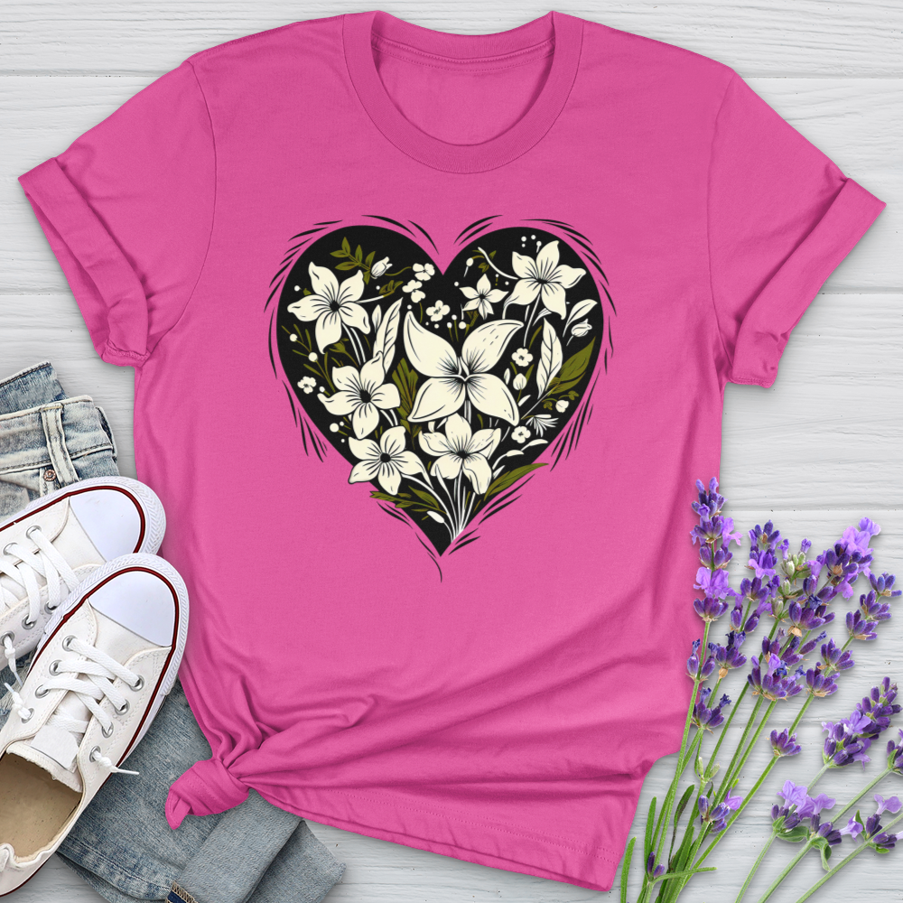 Heart Shape Flower Softstyle Tee