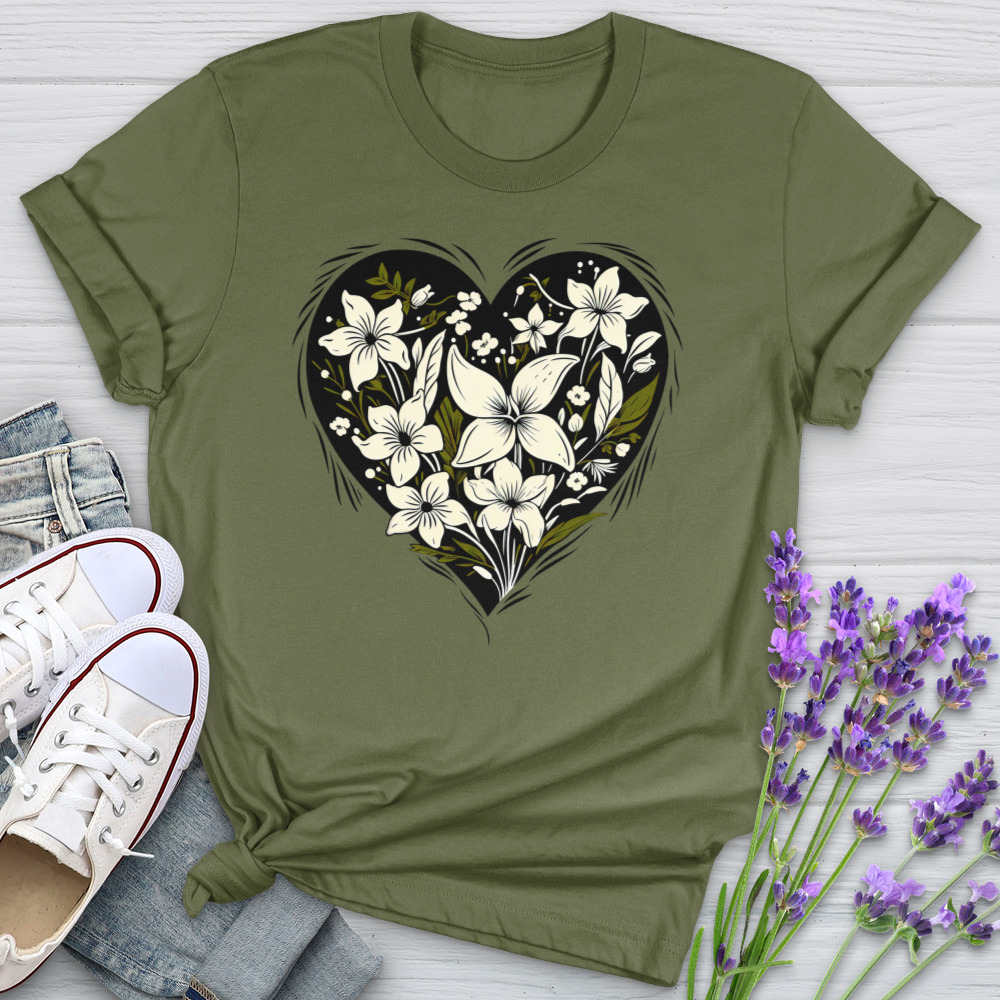 Heart Shape Flower Softstyle Tee