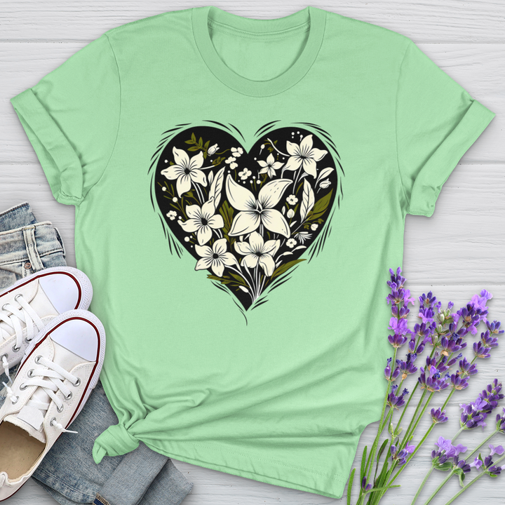 Heart Shape Flower Softstyle Tee