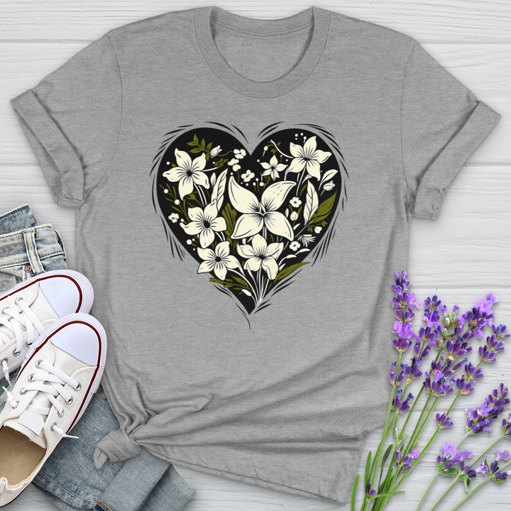 Heart Shape Flower Softstyle Tee