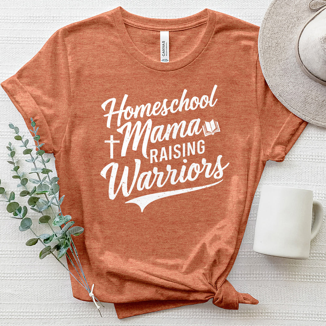 Homeschool Mama Raising Warriors Heathered Tee