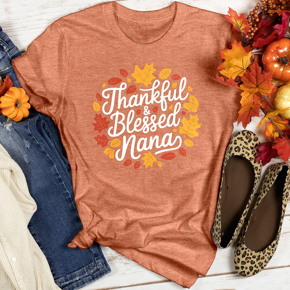 Thankful & Blessed Nana Heathered Tee