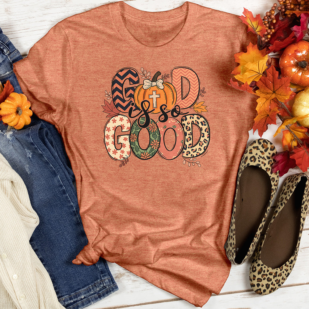 God Is So Good Fall Heathered Tee