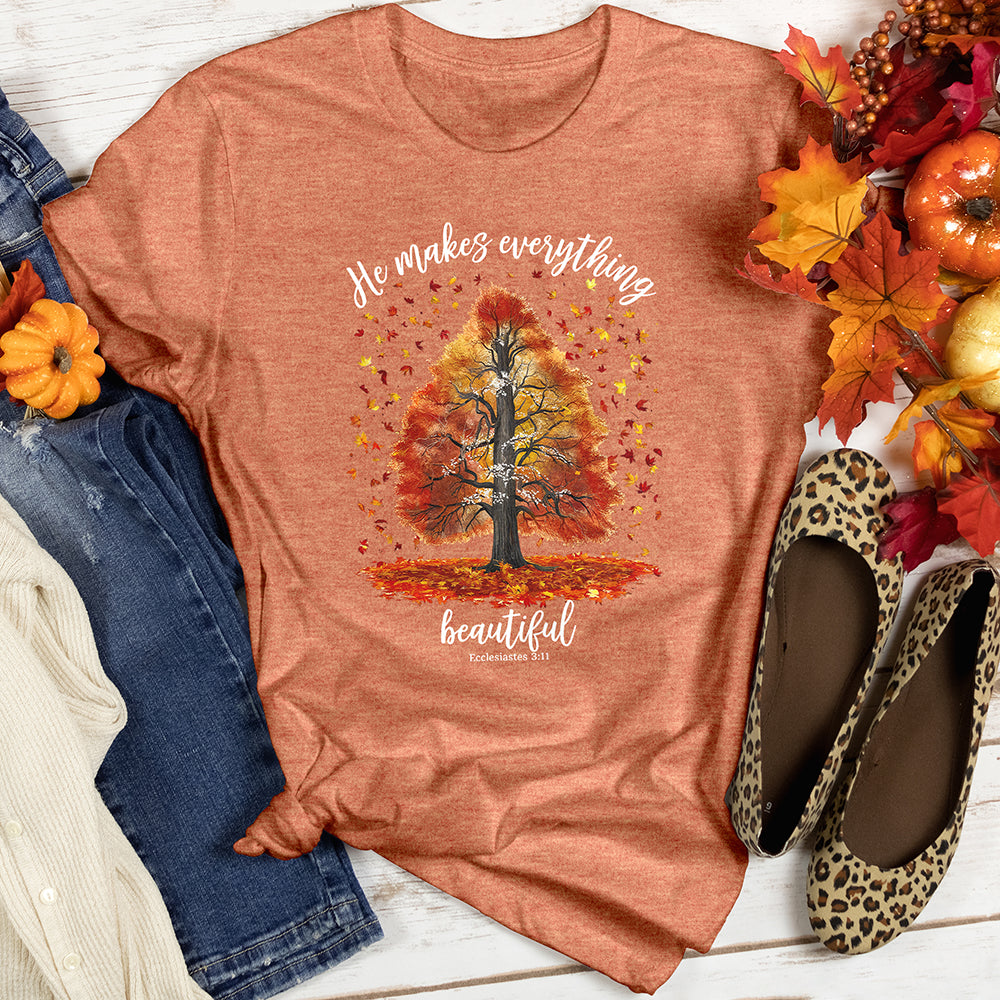 He Makes Everything Beautiful Heathered Tee