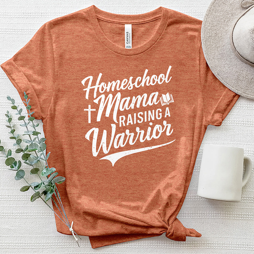 Homeschool Mama Raising a Warrior Heathered Tee