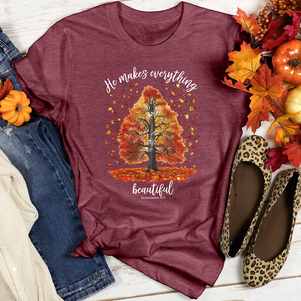 He Makes Everything Beautiful Heathered Tee