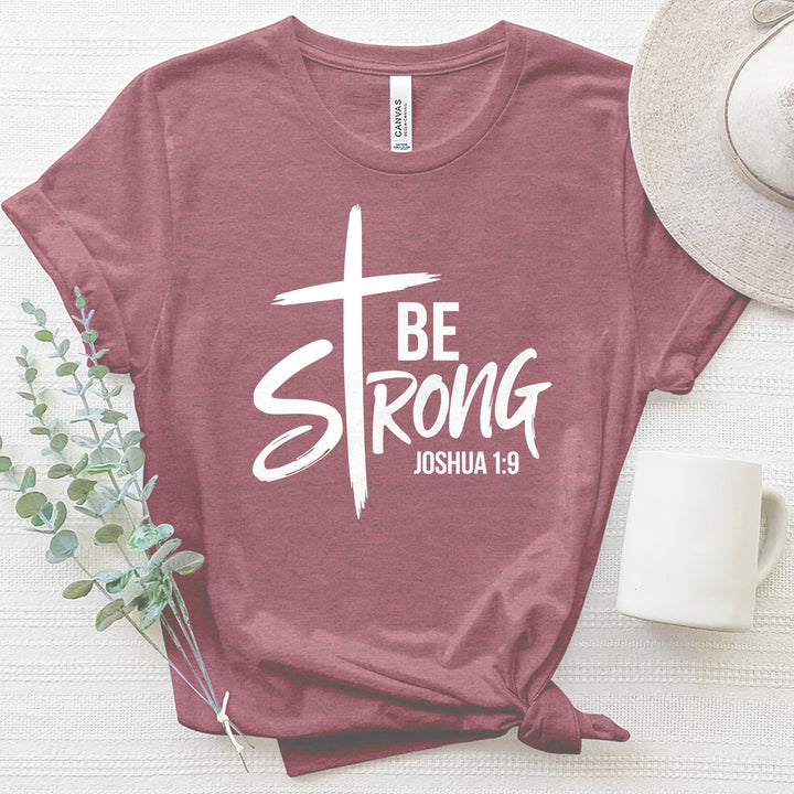 Be Strong Cross Heathered Tee