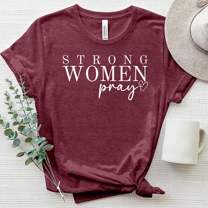 Strong Women Pray Heathered Tee