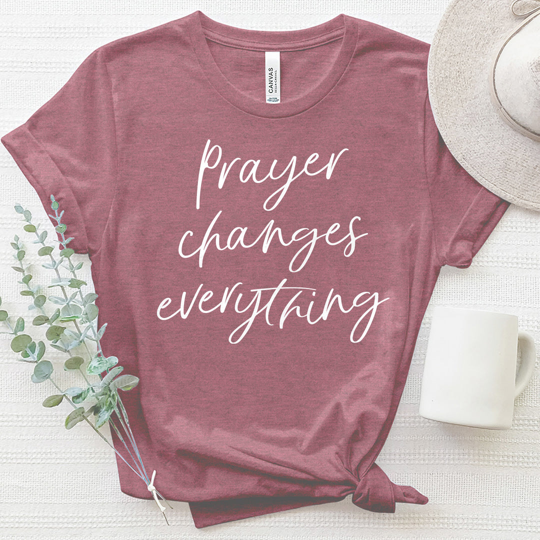 Prayer Changes Everything Heathered Tee