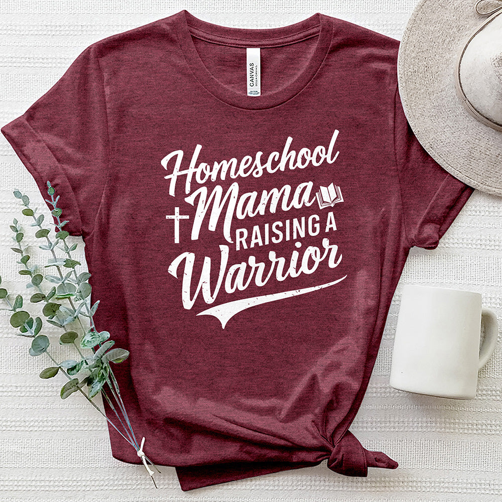 Homeschool Mama Raising a Warrior Heathered Tee