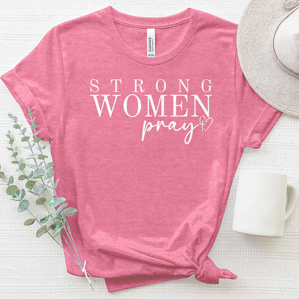 Strong Women Pray Heathered Tee