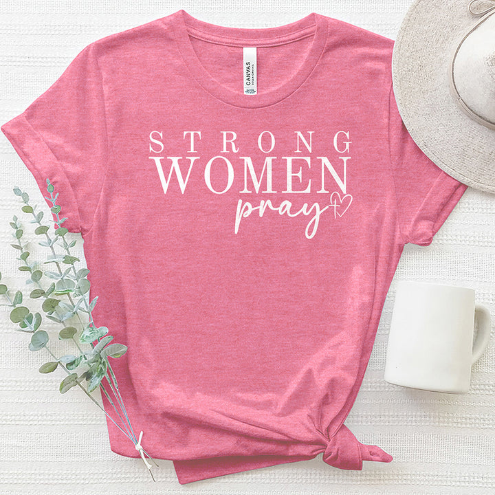 Strong Women Pray Heathered Tee