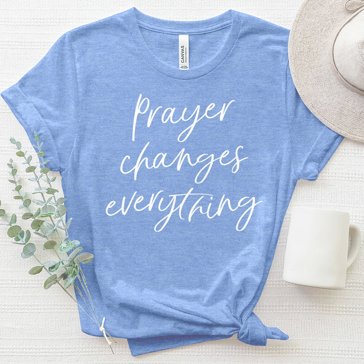 Prayer Changes Everything Heathered Tee