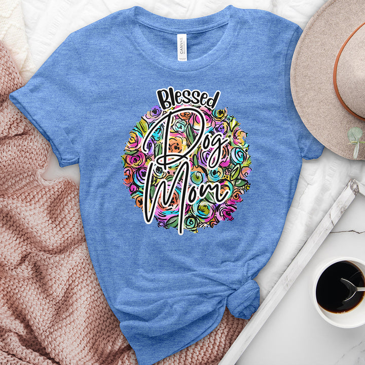 Blessed Dog Mom Heathered Tee