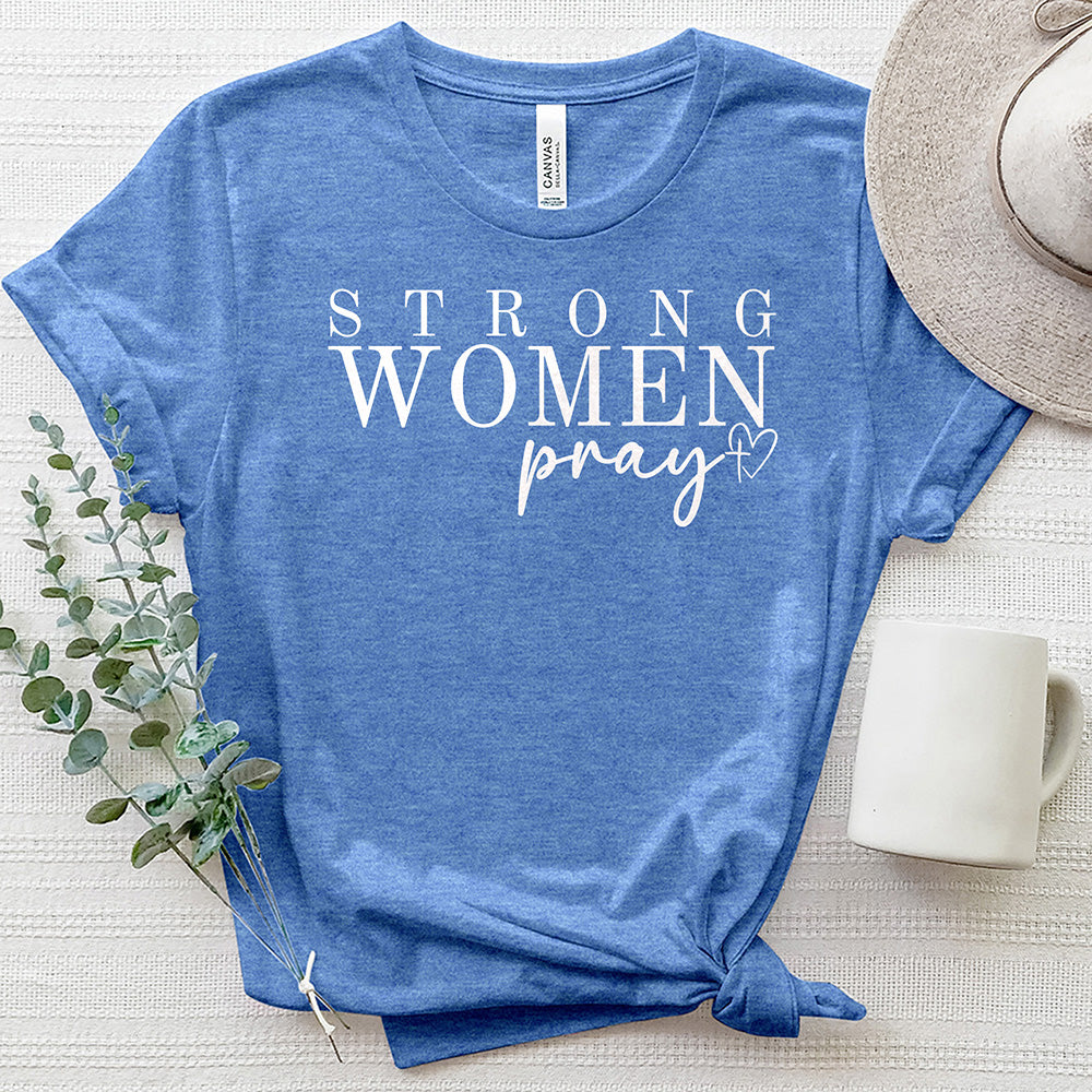 Strong Women Pray Heathered Tee