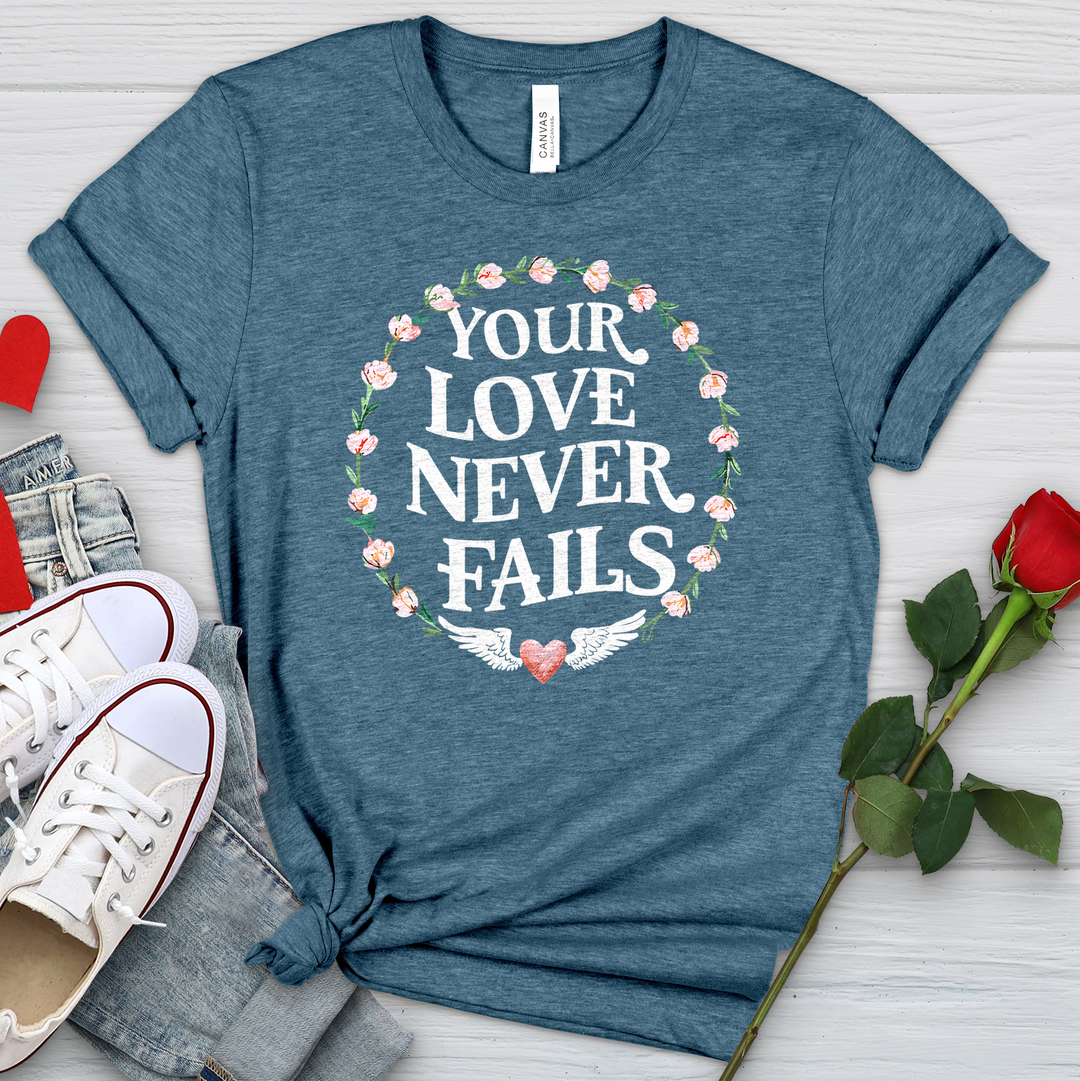 Your Love Never Fails Heathered Tee