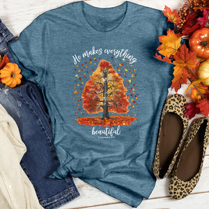 He Makes Everything Beautiful Heathered Tee