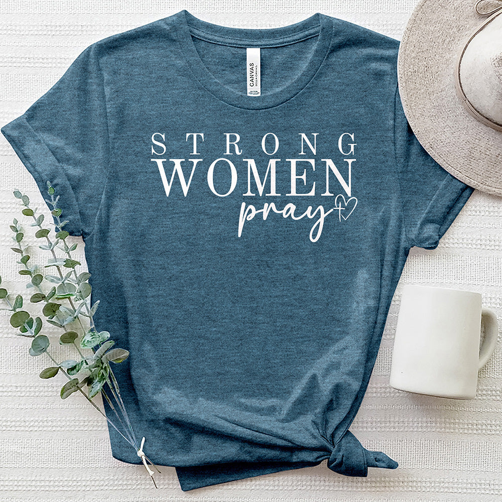 Strong Women Pray Heathered Tee