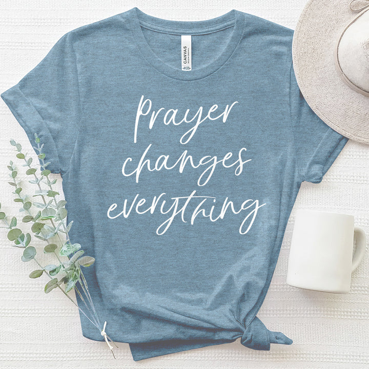 Prayer Changes Everything Heathered Tee