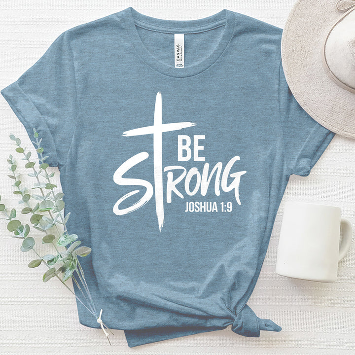 Be Strong Cross Heathered Tee