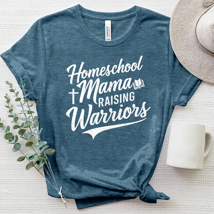 Homeschool Mama Raising Warriors Heathered Tee