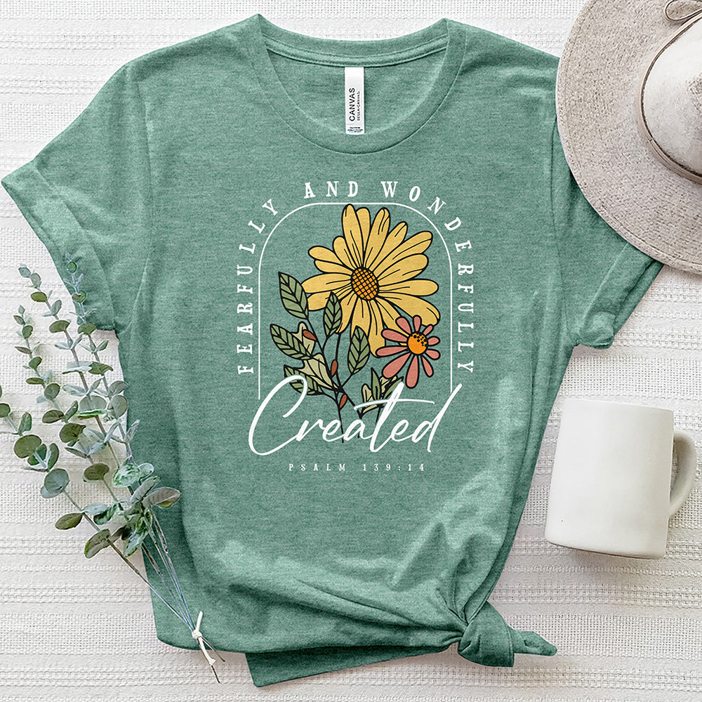 Fearfully & Wonderfully Created Heathered Tee