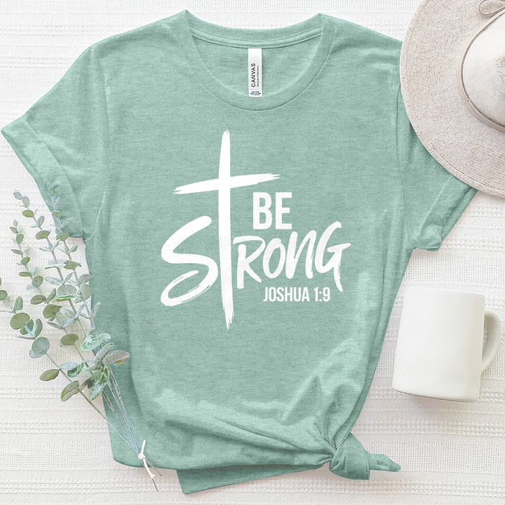 Be Strong Cross Heathered Tee