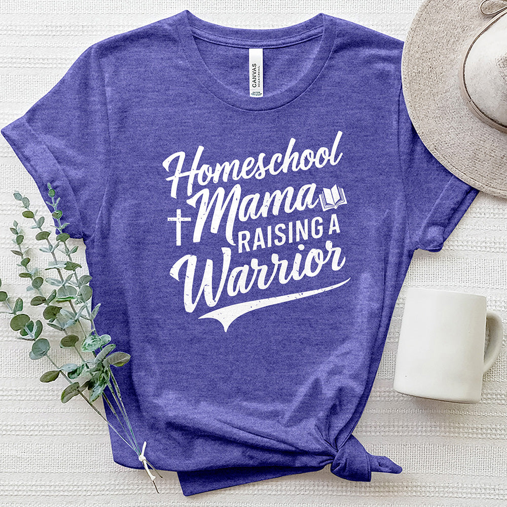 Homeschool Mama Raising a Warrior Heathered Tee