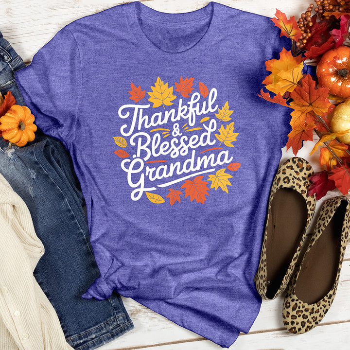 Thankful & Blessed Grandma Heathered Tee