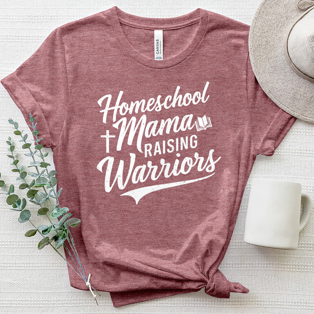 Homeschool Mama Raising Warriors Heathered Tee