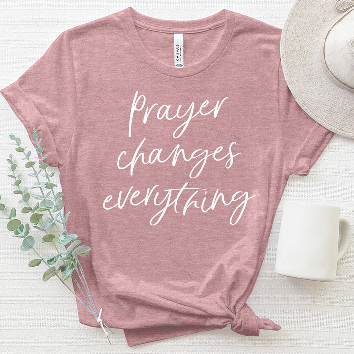 Prayer Changes Everything Heathered Tee