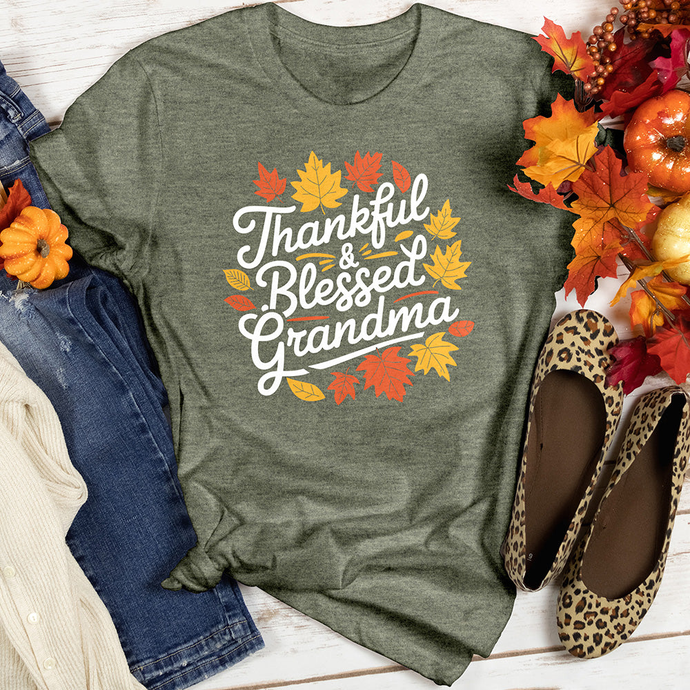 Thankful & Blessed Grandma Heathered Tee