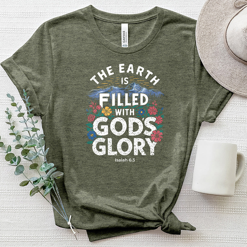 The Earth Is Filled With God's Glory Heathered Tee