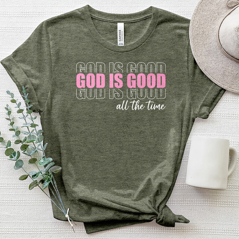 God Is Good All The Time Heathered Tee