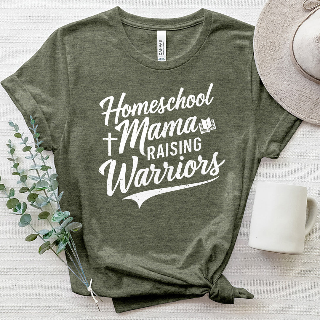 Homeschool Mama Raising Warriors Heathered Tee