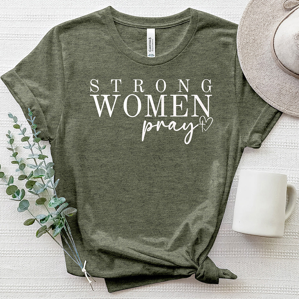 Strong Women Pray Heathered Tee