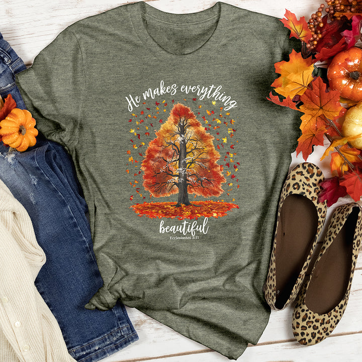 He Makes Everything Beautiful Heathered Tee