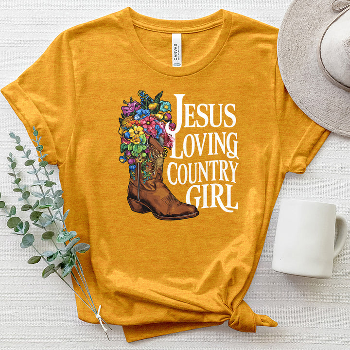 Jesus Loving Country Girl Heathered Tee