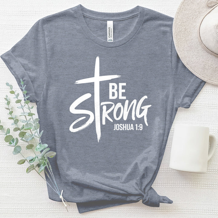 Be Strong Cross Heathered Tee