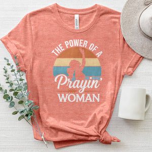 The Power Of A Prayin Woman Heathered Tee