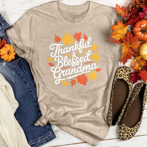 Thankful & Blessed Grandma Heathered Tee