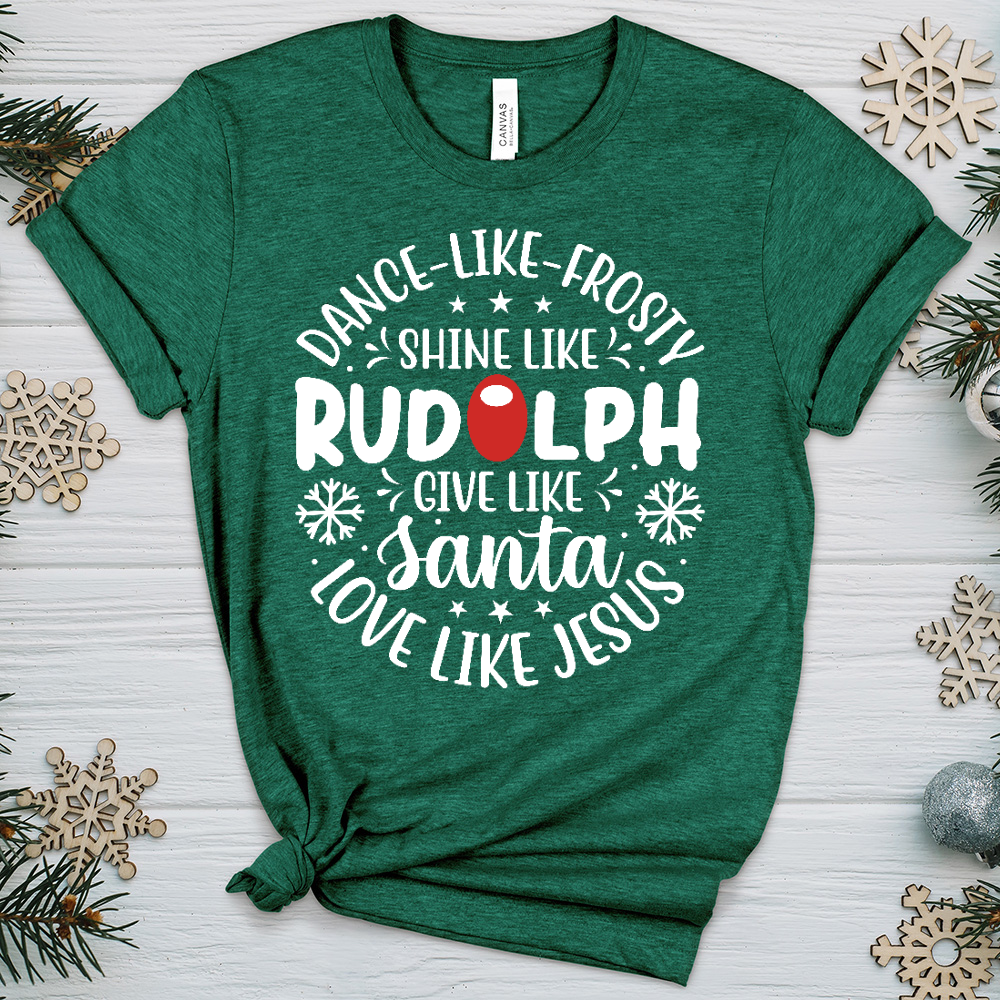 Shine Like Rudolph Heathered Tee