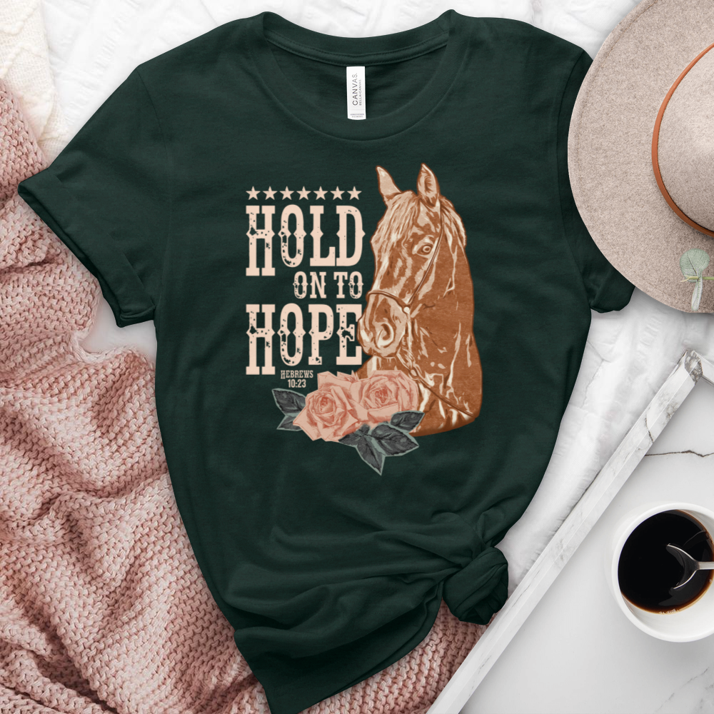 Hold On To Hope Horse Heathered Tee