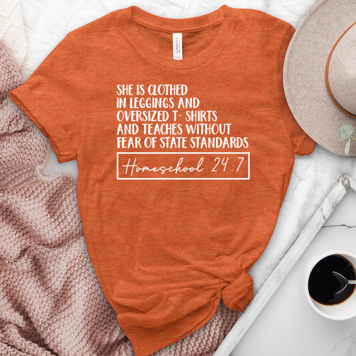 Homeschool 24:7 Heathered  Tee