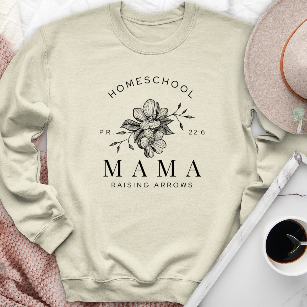 Homeschool Mama Raising Arrows PR 22:6 Crewneck