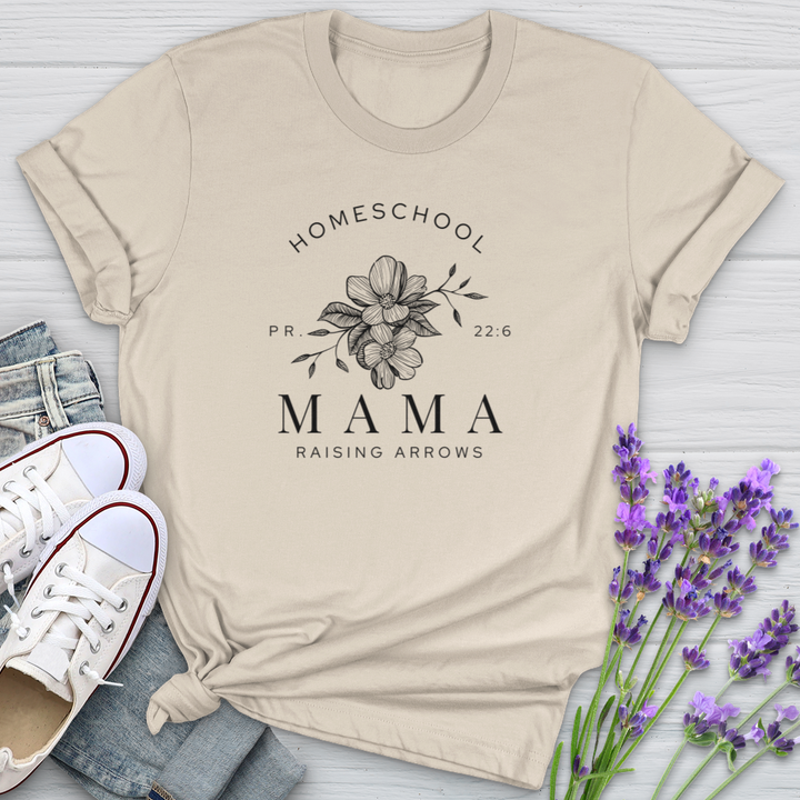 Homeschool Mama Raising Arrows PR 22:6 Softstyle Tee