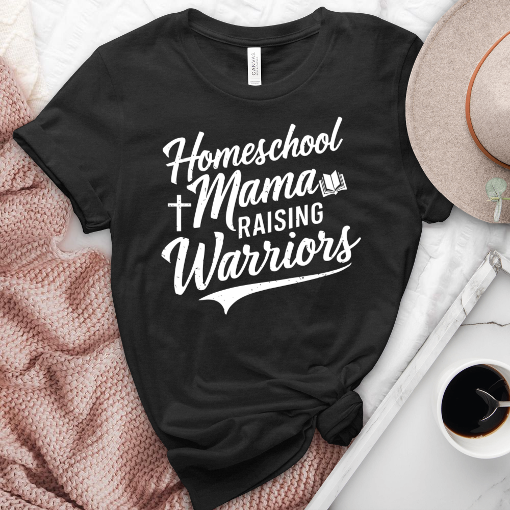 Homeschool Mama Raising Warriors Heathered Tee